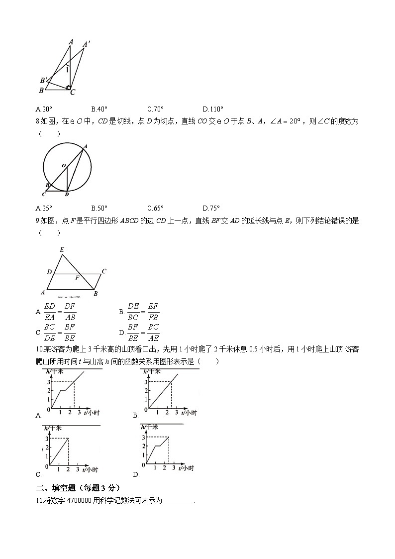 2024年黑龙江省哈尔滨市第四十七中学中考二模数学试题第2页