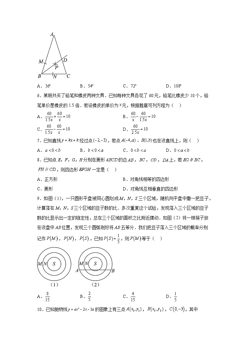 2024年安徽省中考四模数学试题（含解析）第2页