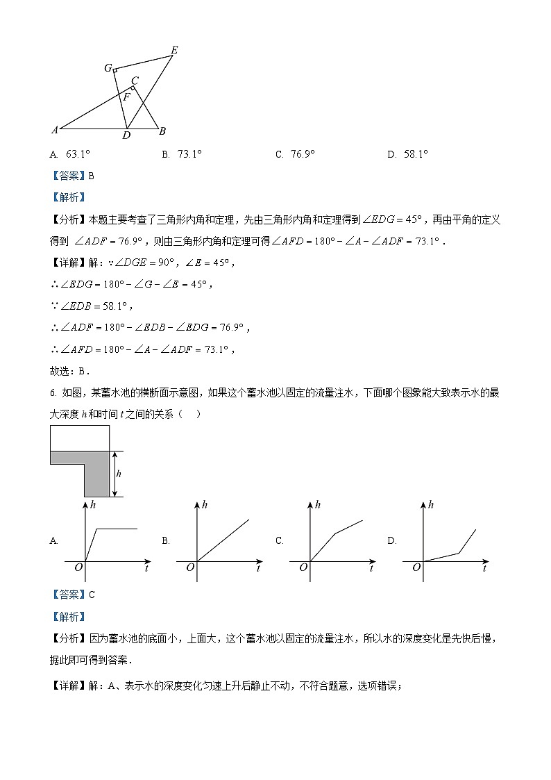 2024年安徽省亳州市涡阳县多校联考中考三模数学试题（解析版）第3页