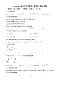 黑龙江省大庆市肇源县五校联考2023-2024学年七年级下学期期中数学试题