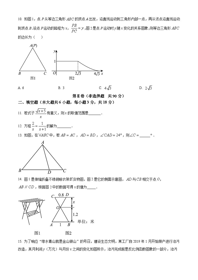 山东省临沂市平邑县2023-2024学年九年级下学期期中数学试题（原卷版）第3页