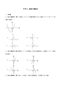 中考01 函数小题综合-【黄金冲刺】2024年考前20天中考数学极限满分冲刺（安徽专用）