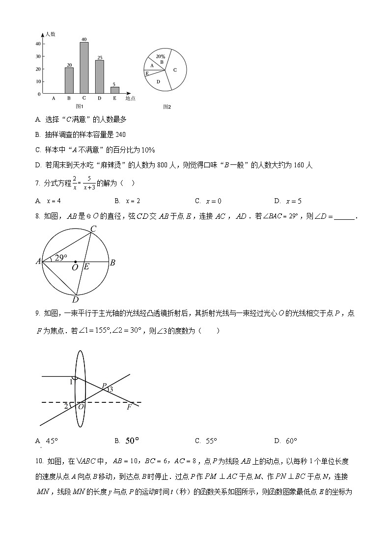 2024年甘肃省定西市中考数学第二次模拟测试题（原卷版+解析版）02