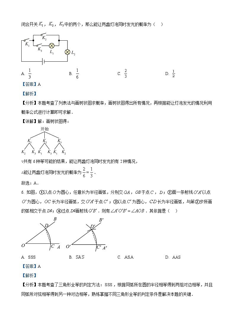 2024年新疆维吾尔自治区乌鲁木齐市九年级中考一模数学试题（原卷版+解析版）03