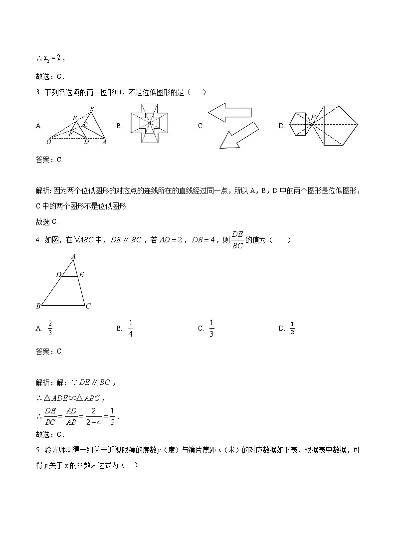 河北省张家口市宣化区多校联考2024届九年级下学期中考一模数学试卷(含解析)第2页