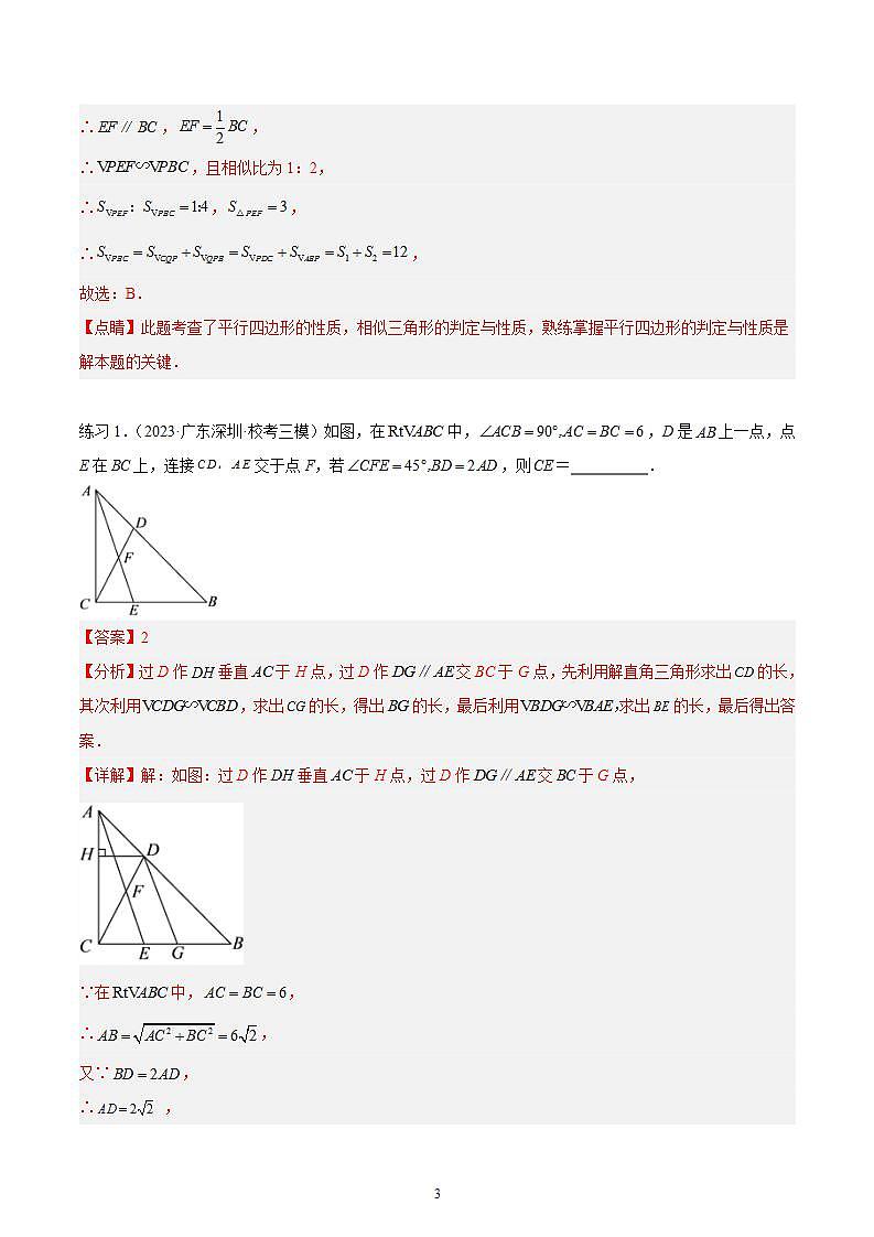 易错模型02 相似模型（十大易错分析变式训练易错题通关）（解析版）第3页