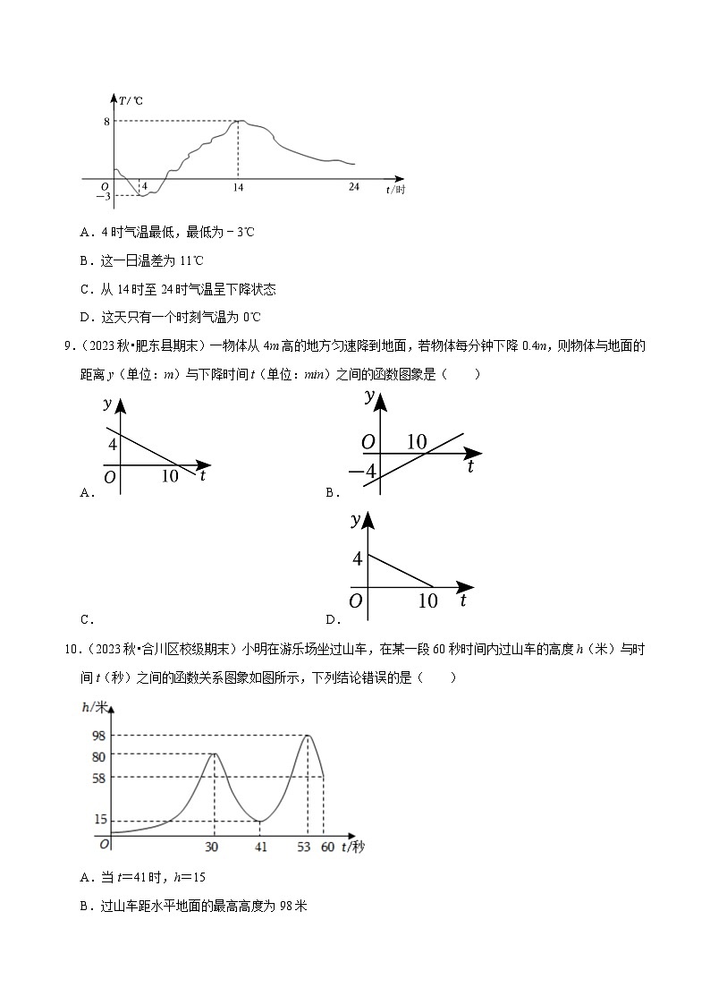 北师大版七年级数学下册第3章变量之间的关系单元测试(能力提升卷大)(原卷版+解析)第3页