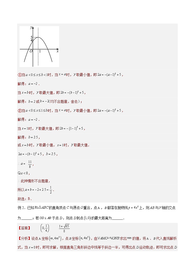 易错压轴01 二次函数-备战2024年中考数学考试易错题（全国通用）02
