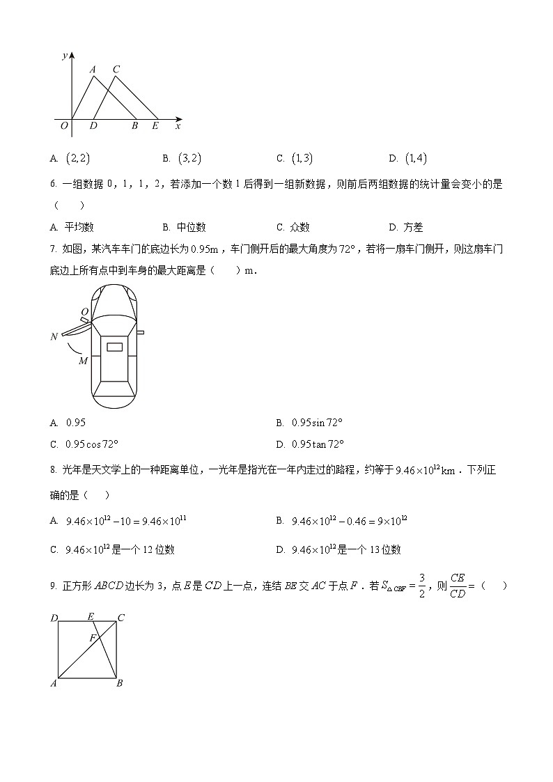 2024年河南省洛阳市洛龙区九年级第一次中考模拟考试数学试题（原卷版）第2页