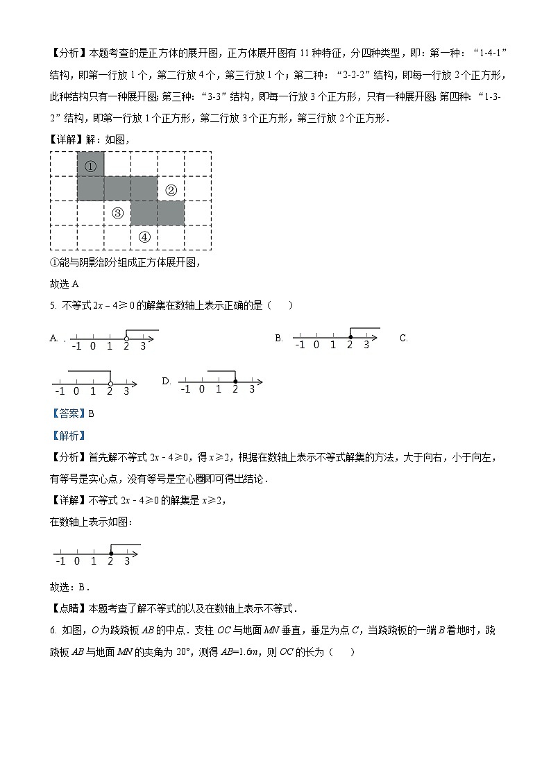 2024年吉林省长春市长春高新技术产业开发区中考一模数学试题（解析版）第3页
