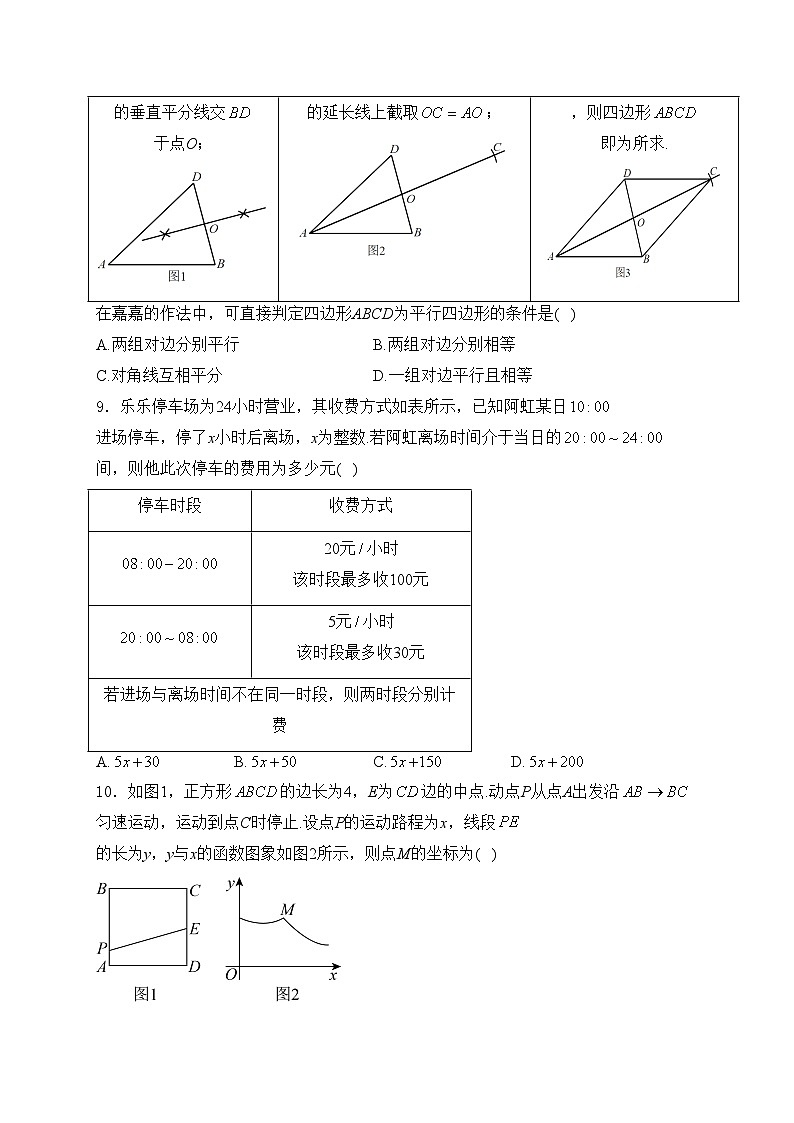 广东省中山市2024年中考一模联考数学试卷(含答案)02