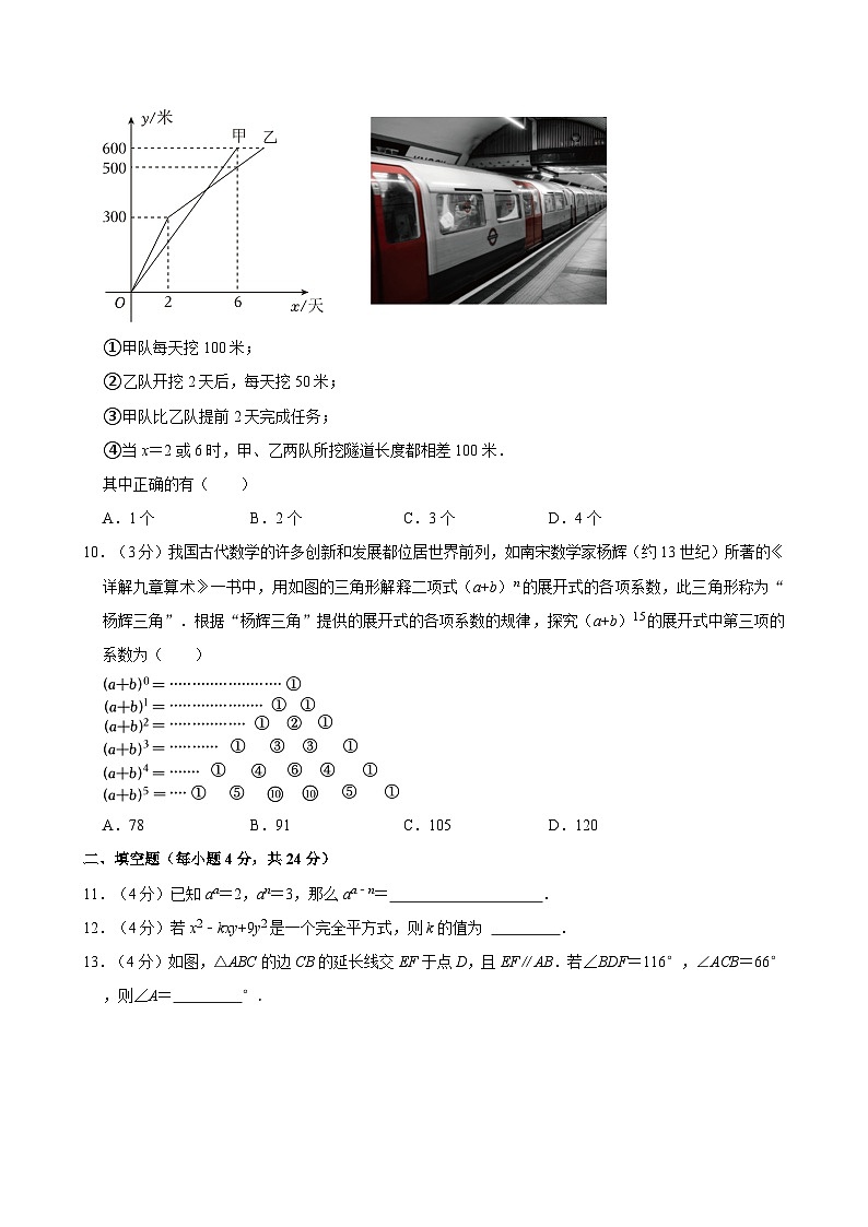 安徽省宿州市埇桥区第一初级中学2023-2024学年七年级下学期期中数学试卷03