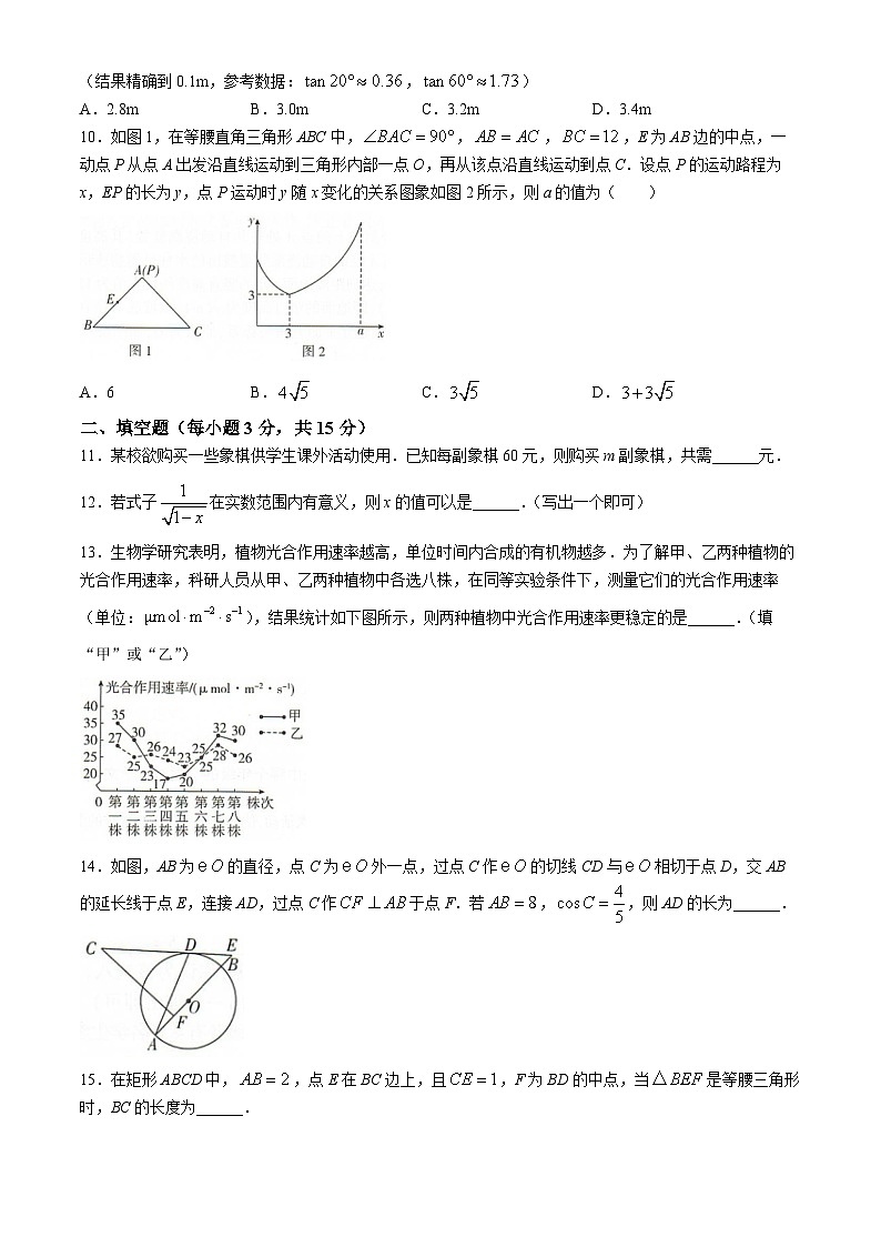 2024年河南省安阳市滑县中原名校中考联盟二模数学试题03
