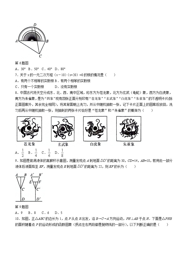 2024年河南省信阳市潢川县中考二模数学试题(含答案)02