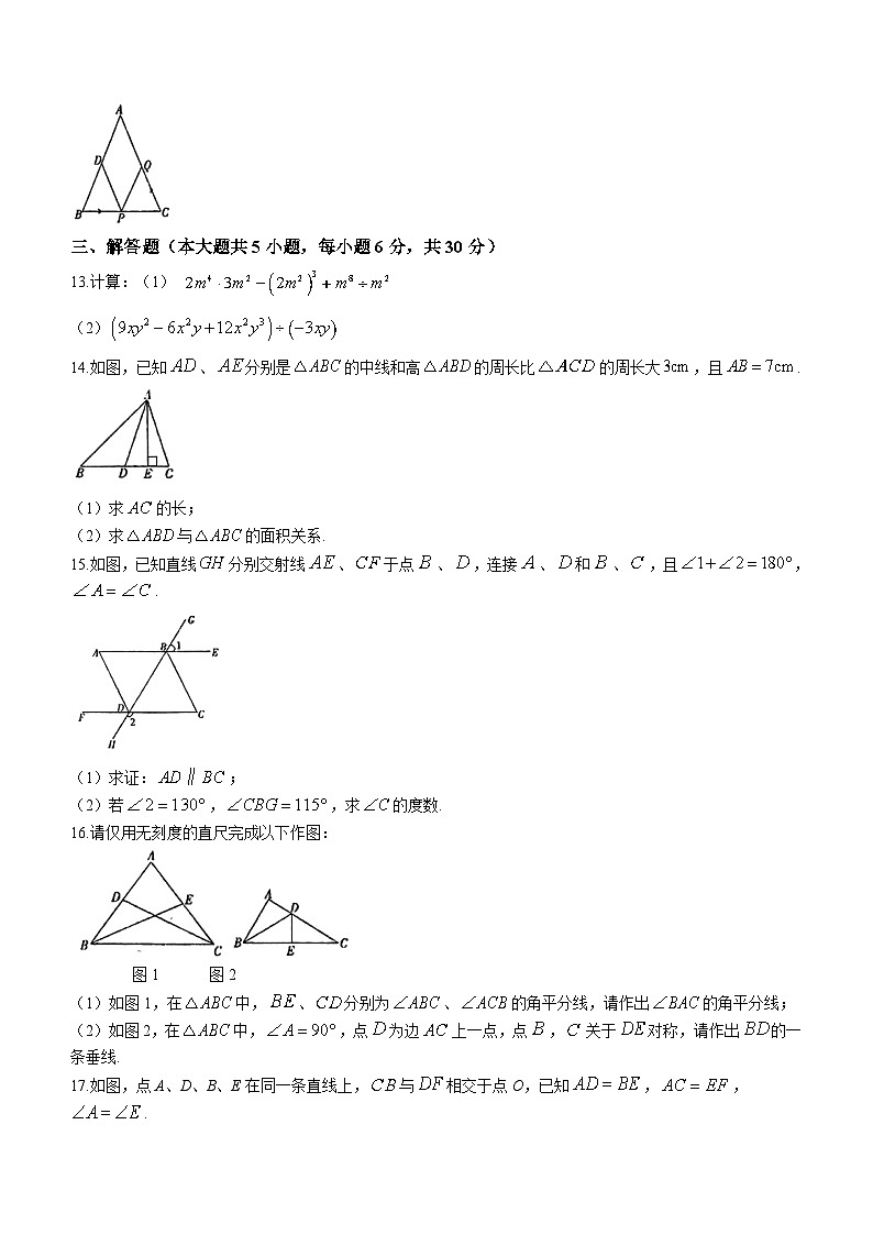 江西省萍乡市安源区2023-2024学年七年级下学期月考数学试题(含答案)03