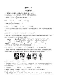 2024年安徽省合肥市多校联考中考一模数学试题(含答案)