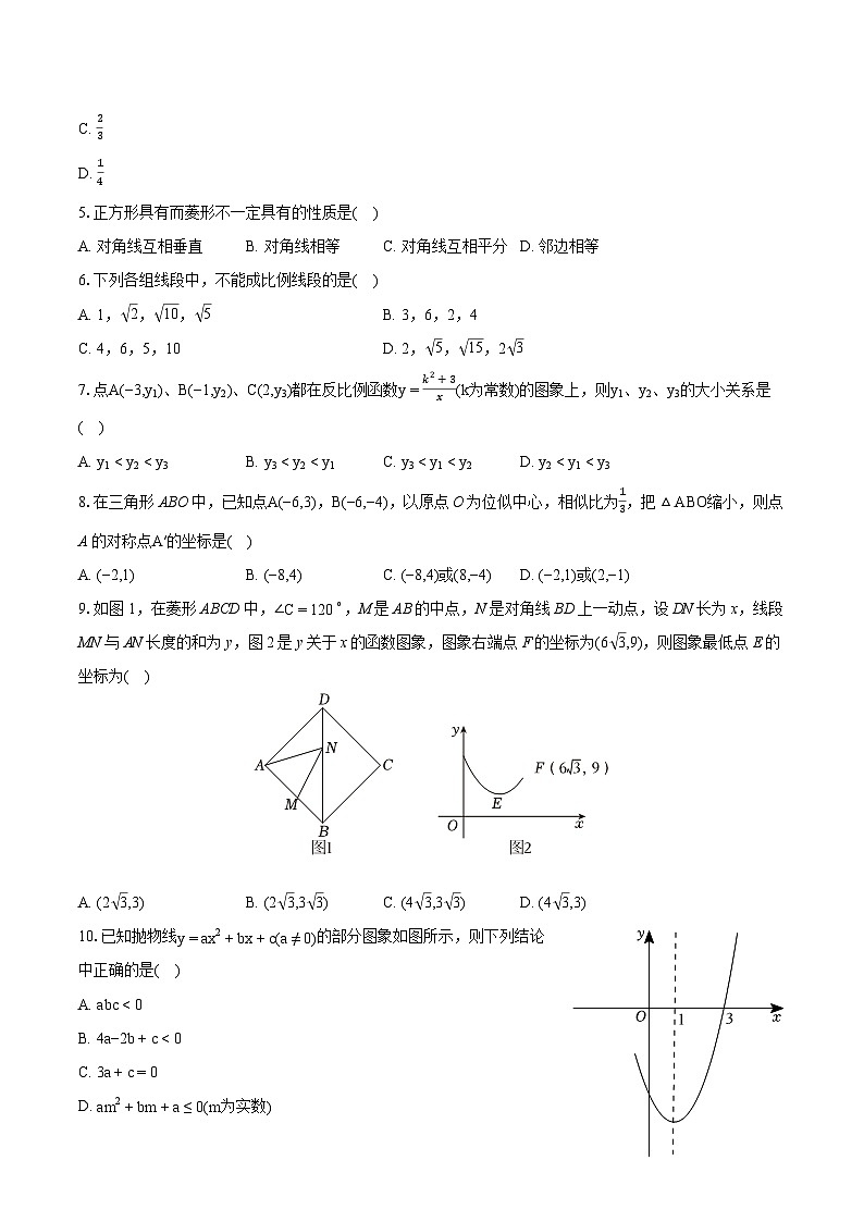 2024年河南省安阳市林州市中考数学适应性试卷（含详细答案解析）02