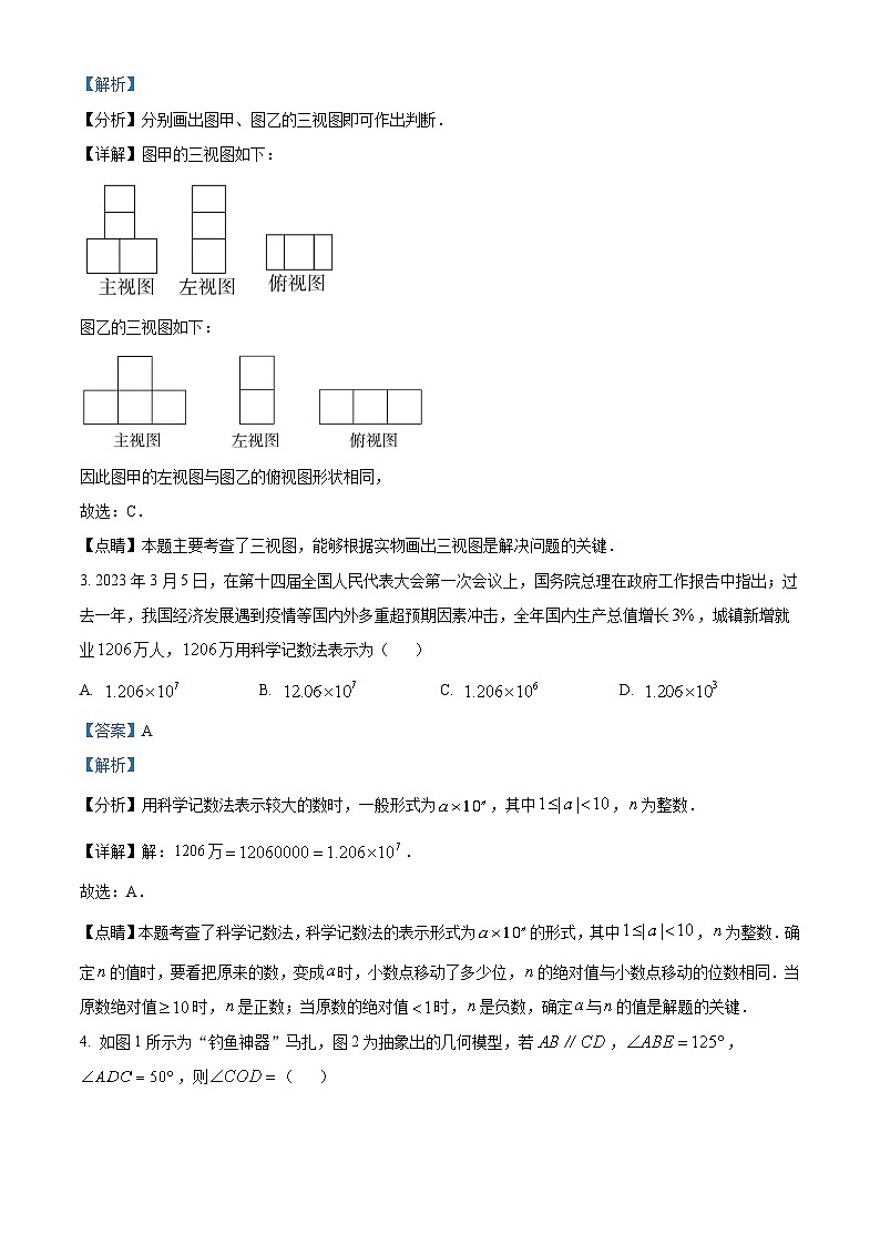 2024年河南省南阳市内乡县九年级数学中考一模试题（解析版）第2页