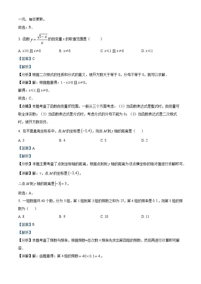河北省唐山市乐亭县2023-2024学年八年级下学期期中数学试题02