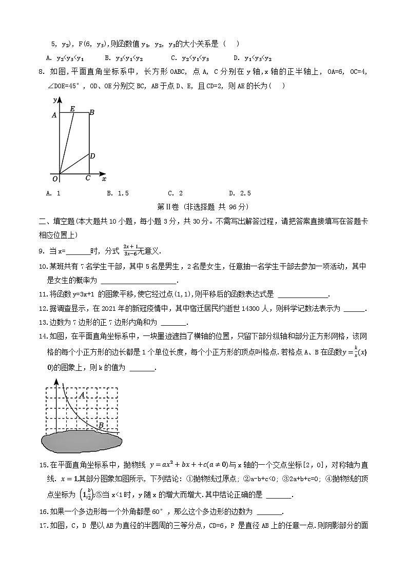 14，2024年江苏省连云港市灌南县中考二模数学试卷第2页