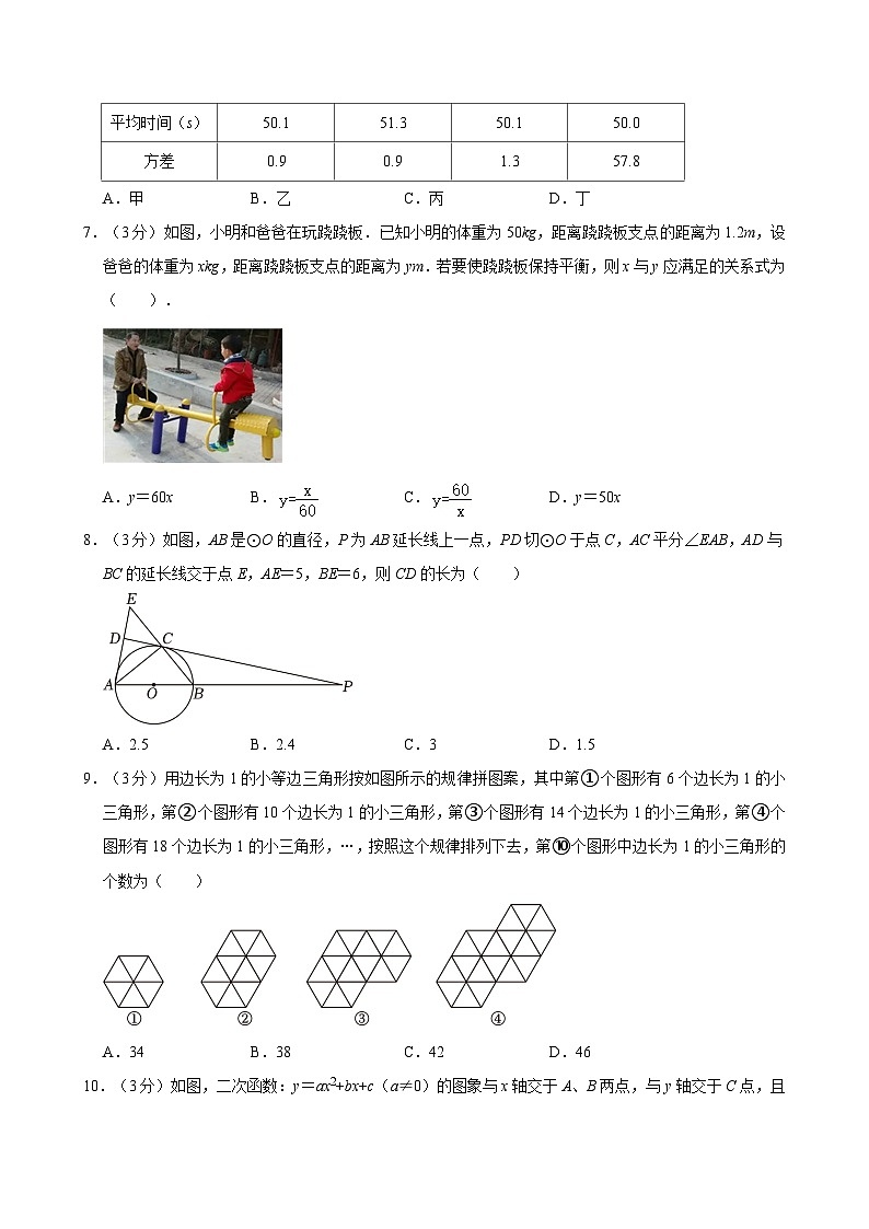 06，2024年山东省青岛市高新区中考数学三模试卷第2页
