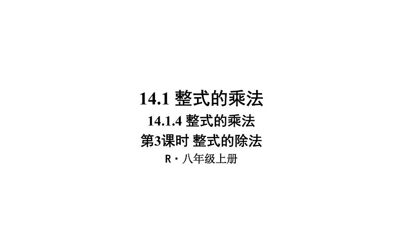 14.1.4 整式的乘法 第3课时 课件 2024-2025学年人教版数学八年级上册01