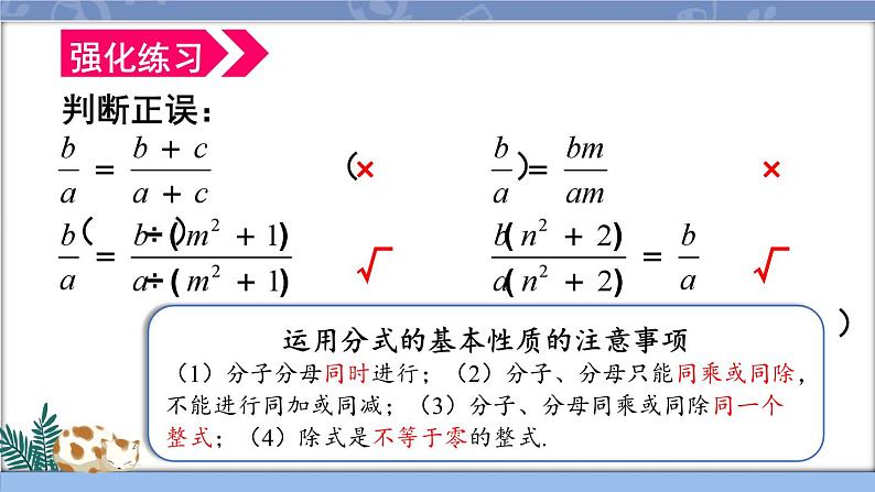 15.1.2 分式的基本性质 课件 2024-2025学年人教版数学八年级上册08