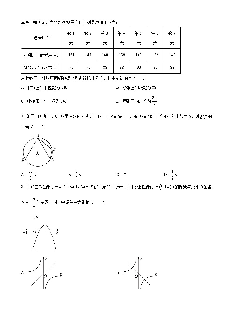 山东省泰安市肥城市2023-2024学年九年级下学期期中数学试题02