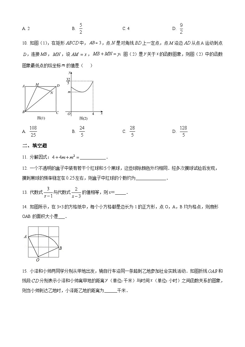 2024年山东省济南实验初级中学九年级中考三模测试数学试题（原卷版）第3页