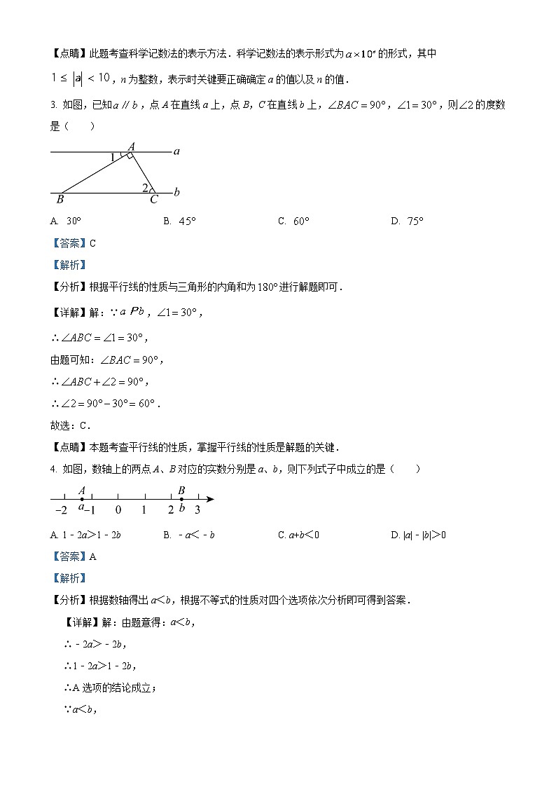 2024年山东省济南实验初级中学九年级中考三模测试数学试题（解析版）第2页