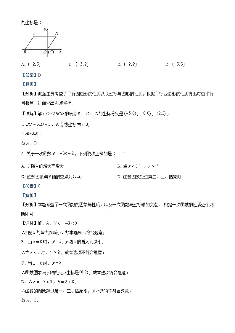 重庆市万州区万州国本中学校2023-2024学年八年级下学期期中数学试题03
