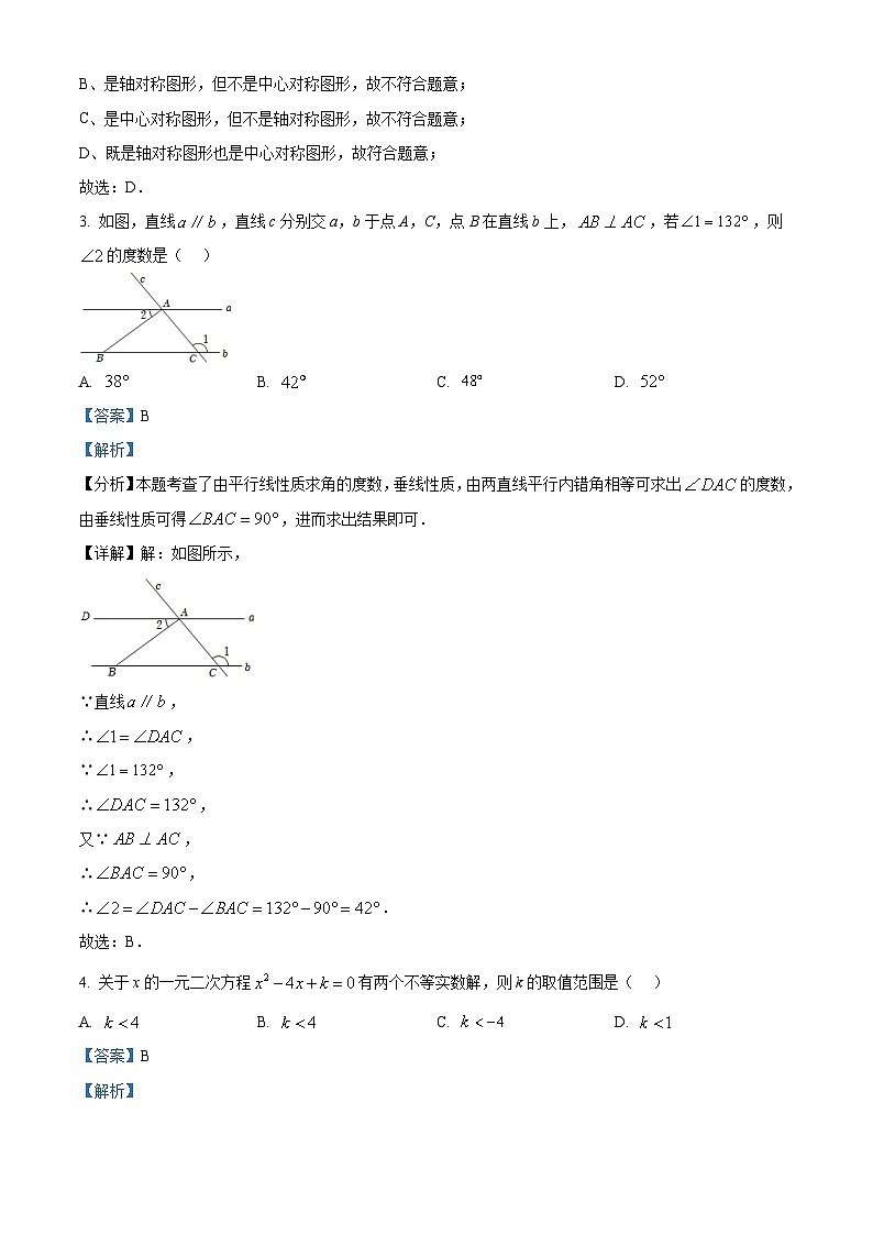 2024年山东省潍坊市初中学业水平考试二模数学模拟试题 （原卷版+解析版）02