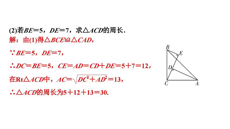 中考数学二轮中考题型研究 微专题  四大常考全等三角形模型（课件）第8页