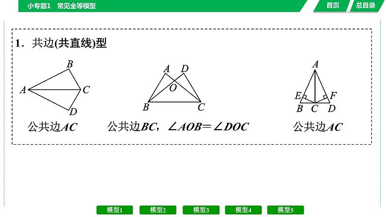 中考数学复习课件  小专题1　常见全等模型06