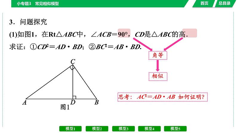 中考数学复习课件  小专题3　常见相似模型第8页