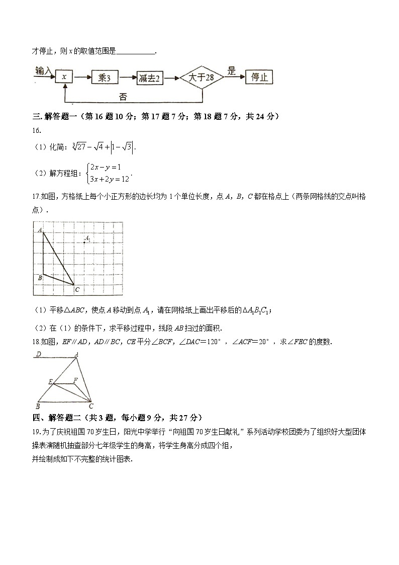 广东省江门市第二中学2023-2024学年七年级下学期月考数学试题（含答案）第3页