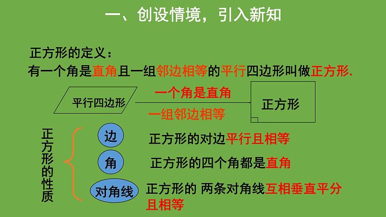 1.3 正方形的性质与判定 北师大版数学九年级上册教学课件第2页