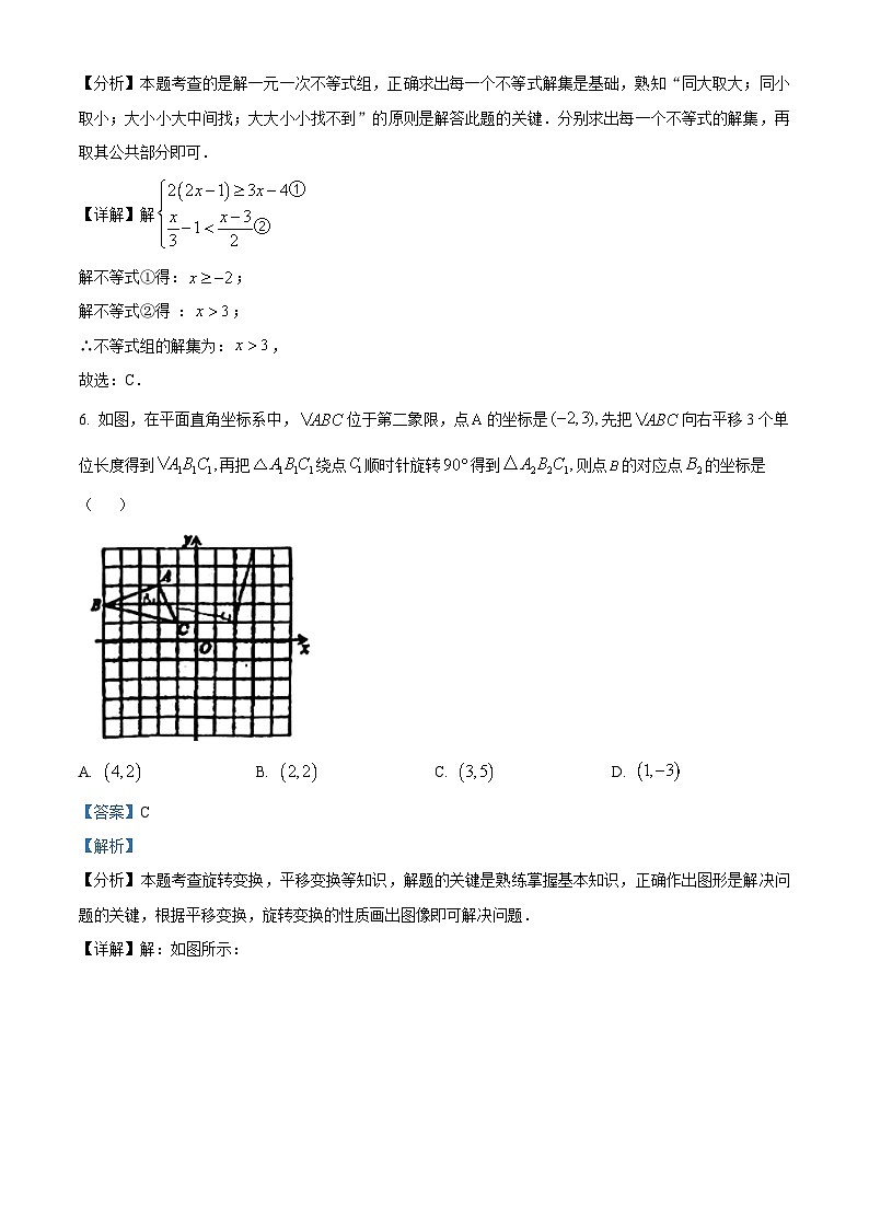 2024年山东省青岛市部分学校九年级中考二模数学试题（原卷版+解析版）03