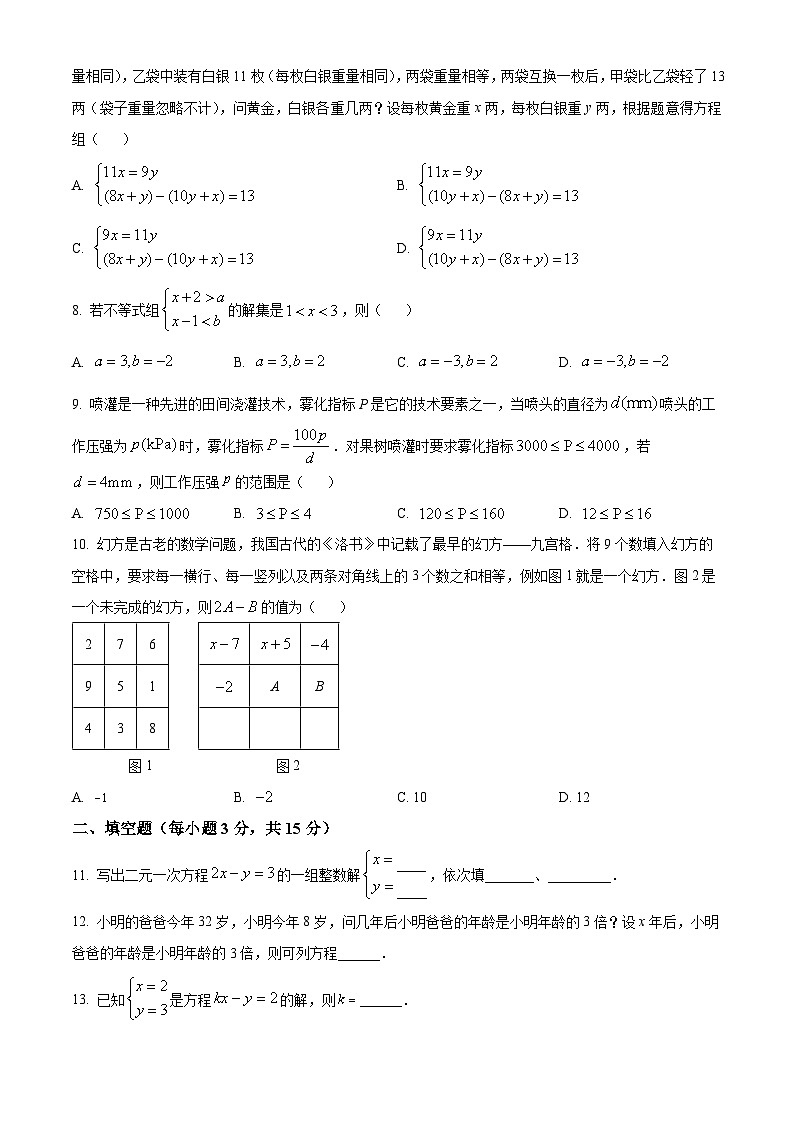 河南省新乡市卫辉市2023-2024学年七年级下学期期中数学试题（原卷版）第2页