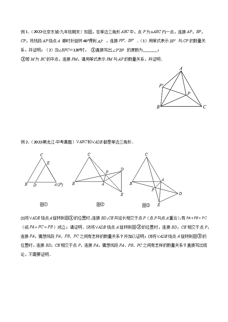 中考数学15 全等与相似模型-手拉手模型（学生版）（专题训练）第2页