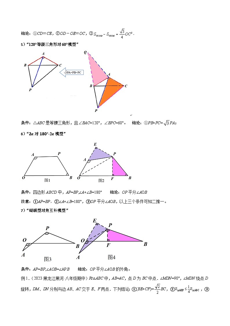 中考数学专题练习17 全等与相似模型-对角互补模型02