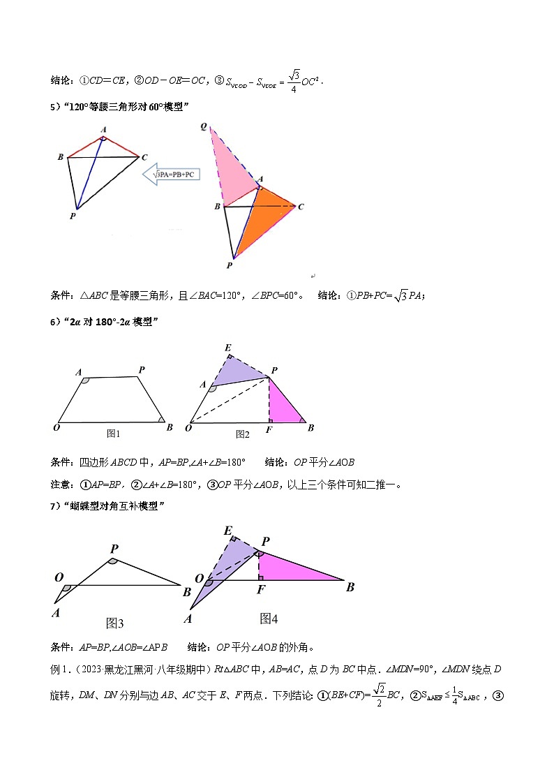 中考数学专题练习17 全等与相似模型-对角互补模型02