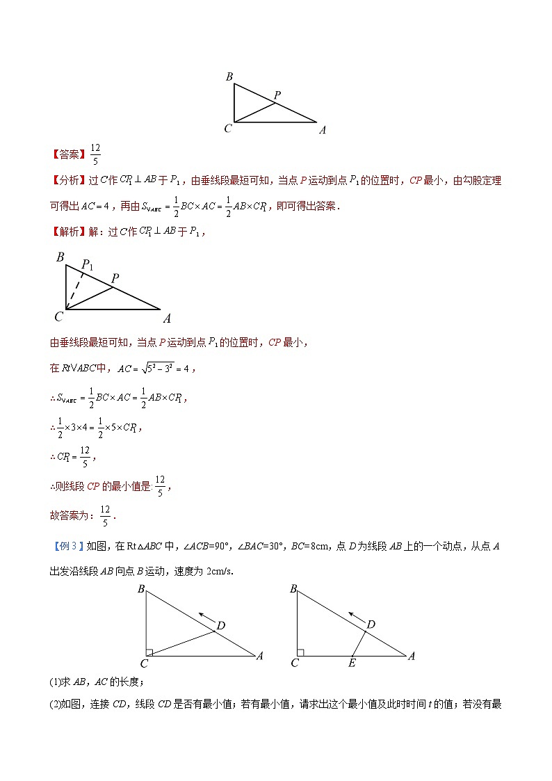 专题09 三角形中的垂线段最短模型-中考数学几何模型（重点专练）03