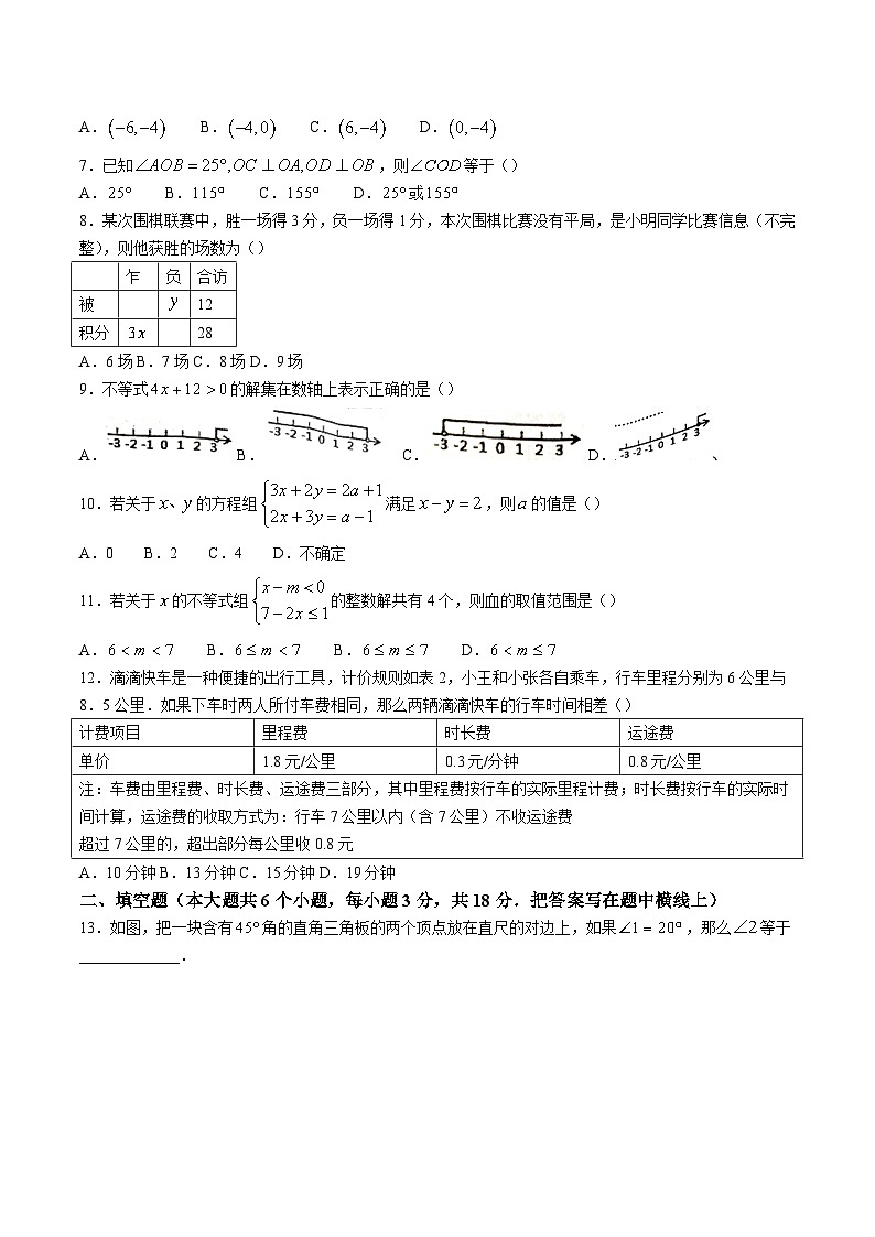 河北省秦皇岛市抚宁区2022-2023年学年七年级下学期期末质量检测数学试卷(含答案)02