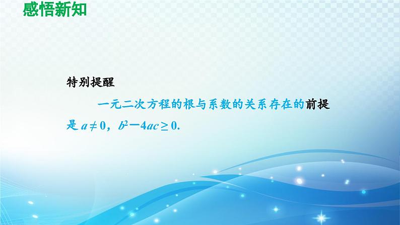 21.2.4 一元二次方程的根与系数的关系 人教版数学九年级上册导学课件04