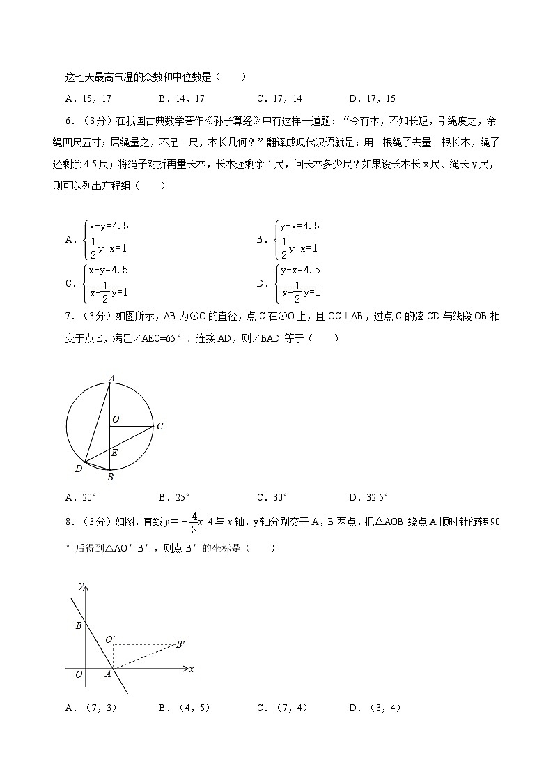 2024年辽宁省沈阳市中考二模数学试卷第2页