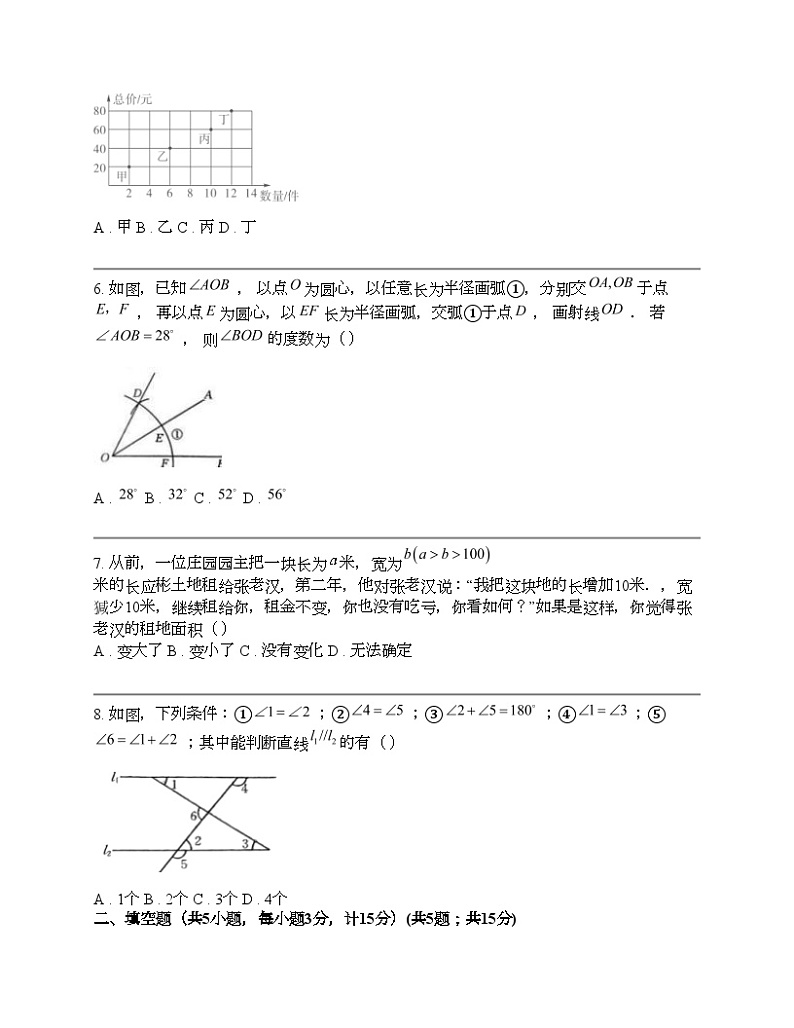陕西省榆林市子洲县周家硷中学2023-2024学年七年级下学期数学期中试卷02