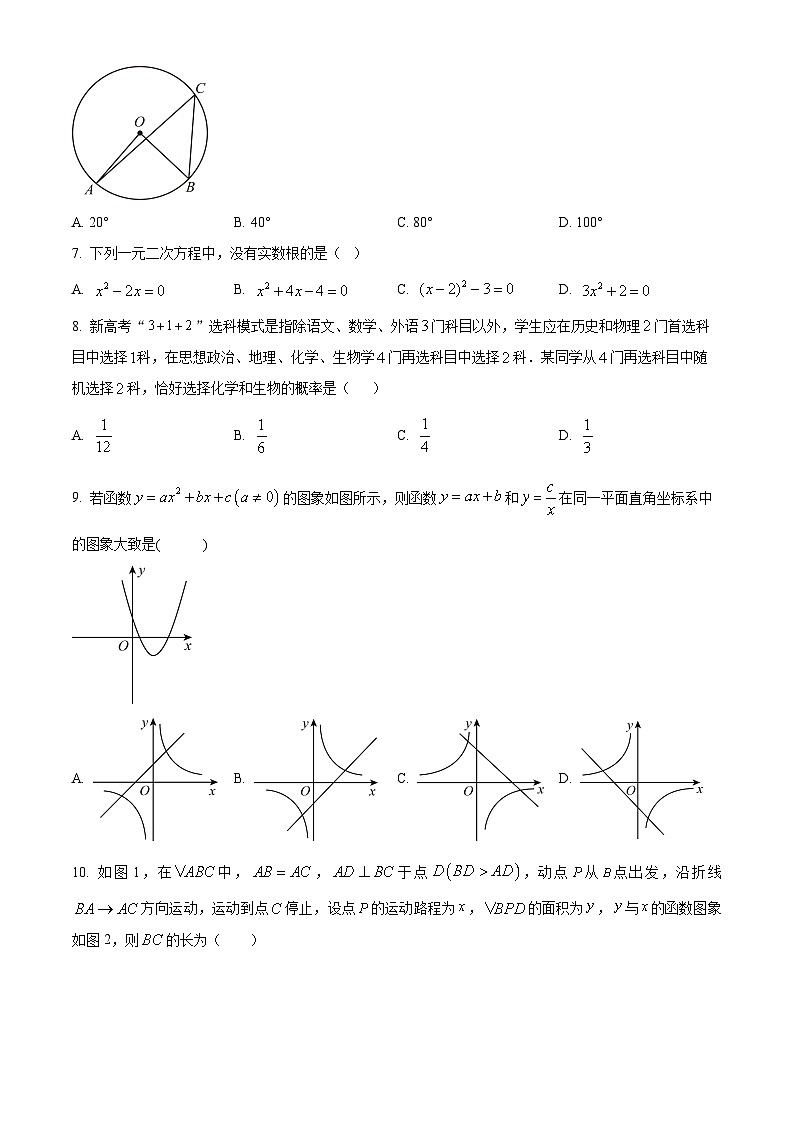 2024年河南省信阳市固始县中考三模数学试题（原卷版+解析版）02