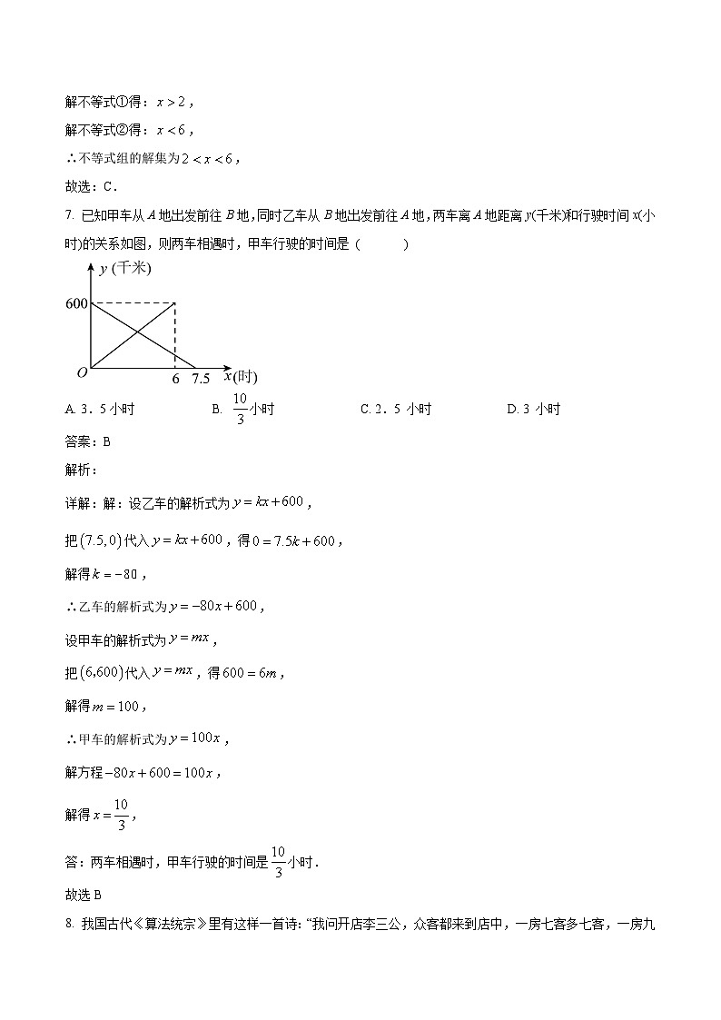 辽宁省2024届九年级下学期学业水平模拟考试（二）数学试卷(含解析)第3页