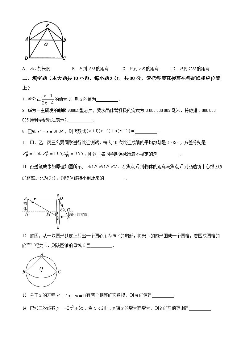 2024年江苏省泰州市兴化市中考二模数学试题 （原卷版）第2页